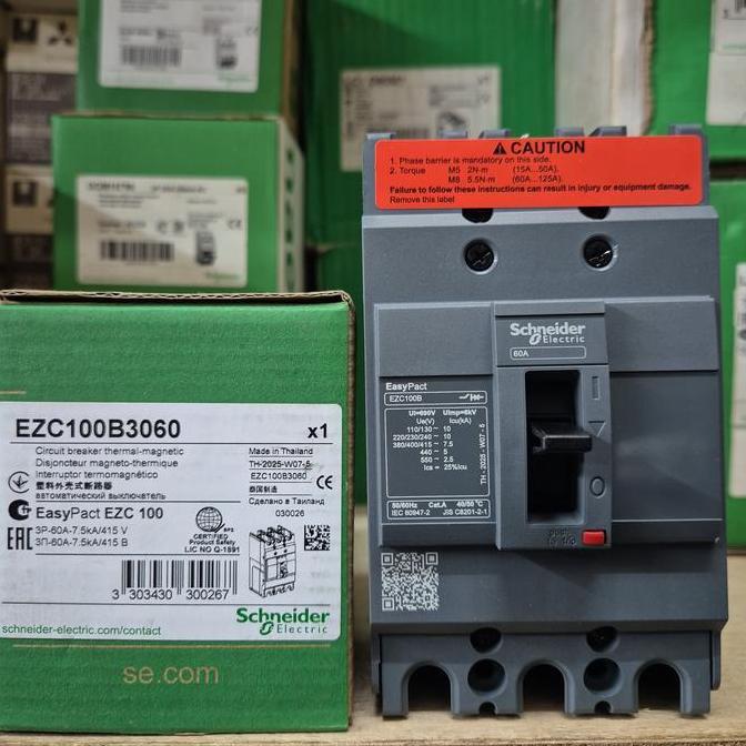 Mccb Schneider 60A Ezc100B3060 Original Asli