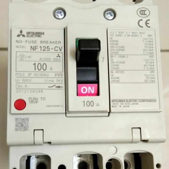 Mccb Nfb 3P Nf 125 Cv 100 A Mitsubishi Termurah
