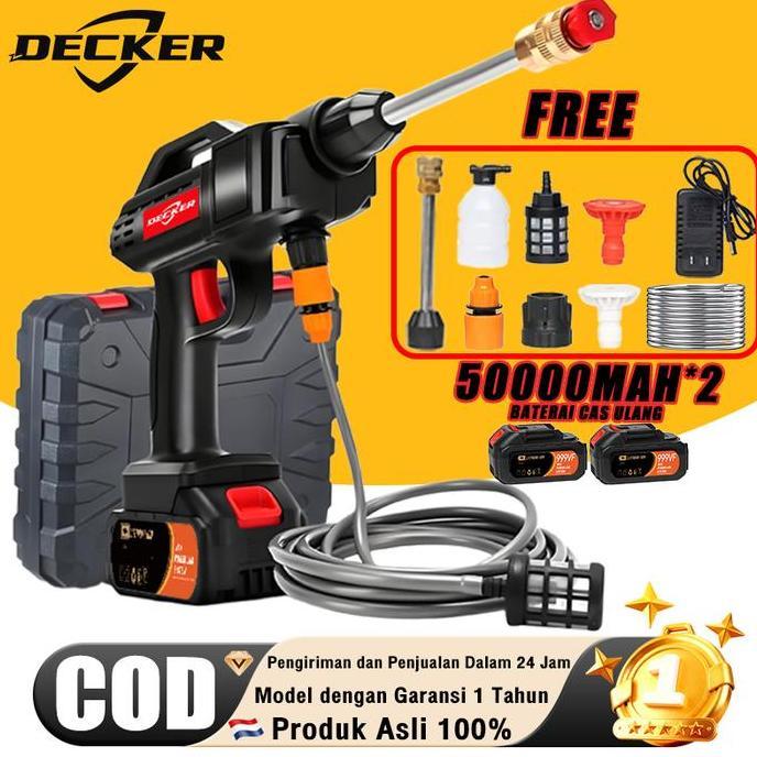 KelontongRamah - DECKER Alat Cuci Mobil AC Mobil Power Sprayer Cuci Steam Berkualitas Pompa Mesin St