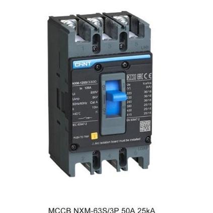 Mccb Breaker Chint Mccb Chint Type Nxm-63S/3P 50A 25Ka Best Quality