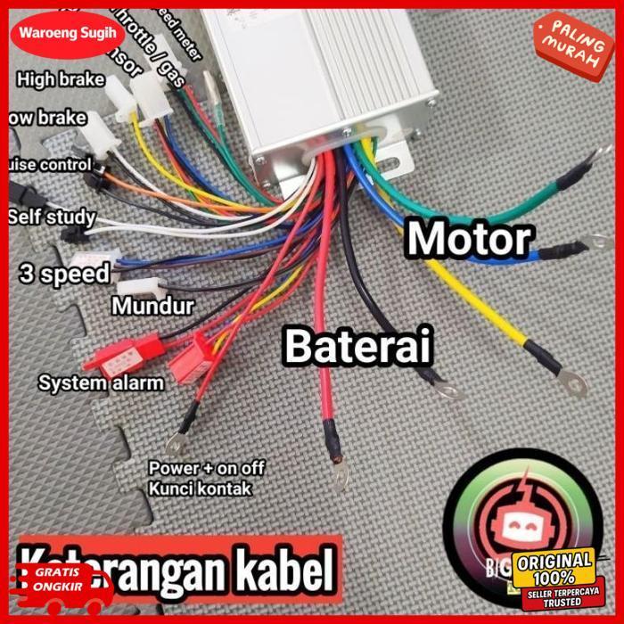 Exclusive Controller Sepeda Listrik Universal 48V 500W Kontroler Controler 48Volt 500Watt Modul Box 