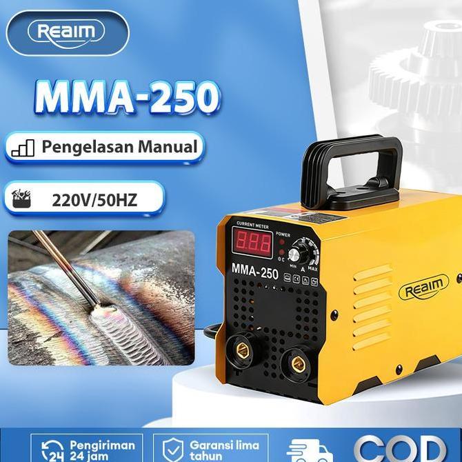 RAEIM Mesin Las Inverter MMA-250105A 450 watt Inverter Mesin las Mesin trafo las  Alat las IGBT Mesi