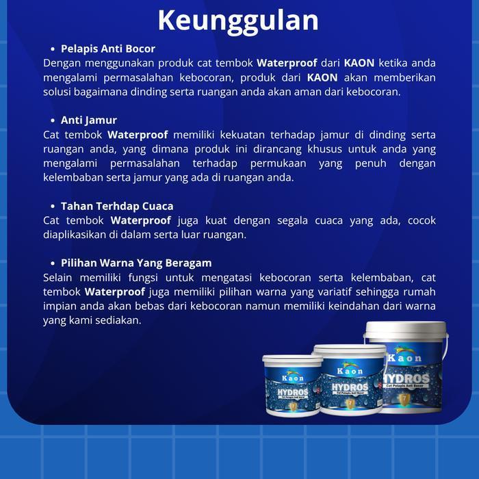 KAON Paint - HYDROS Waterproof 18 KG | Cat Pelapis Anti Bocor