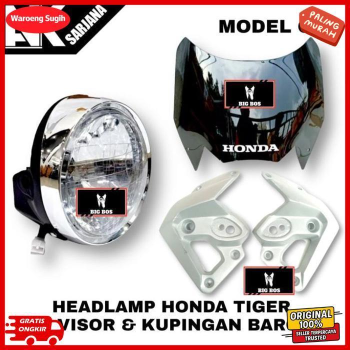 Best Seller Reflektor Lampu Depan Headlamp Honda Tiger Tirev Tiger Revo Set Visor 2Mm 3Mm Dan Kuping