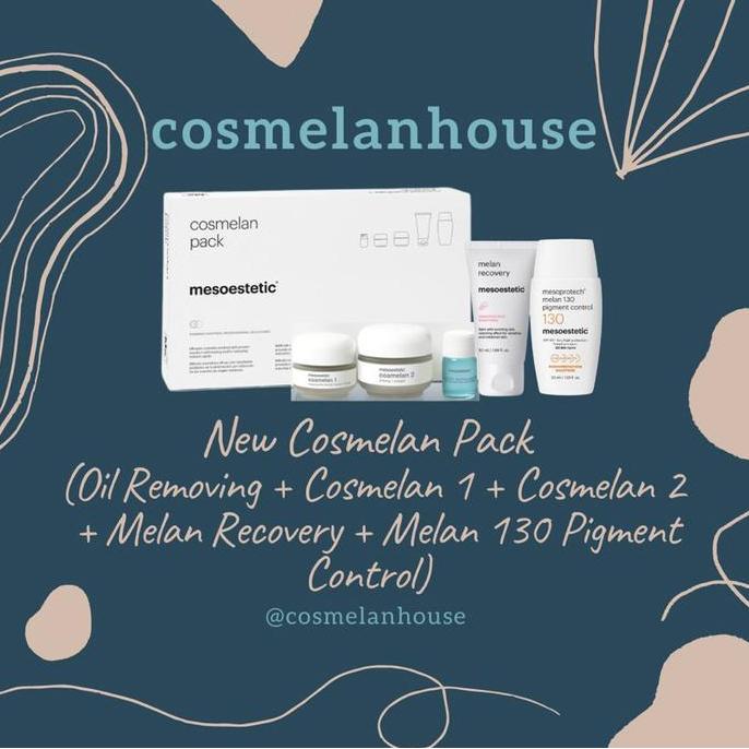 sswwgudang - mesoestetic new cosmelan pack paket perawatan flek melasma wajah isi 5 macam