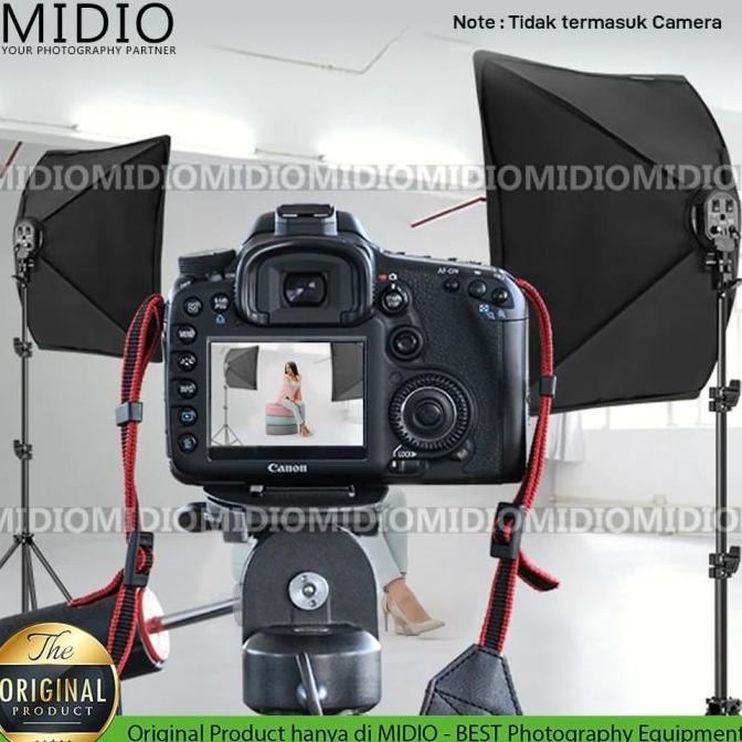 Softbox Lighting Midio Softbox 4 Socket E27 Lighting Studio + Stand