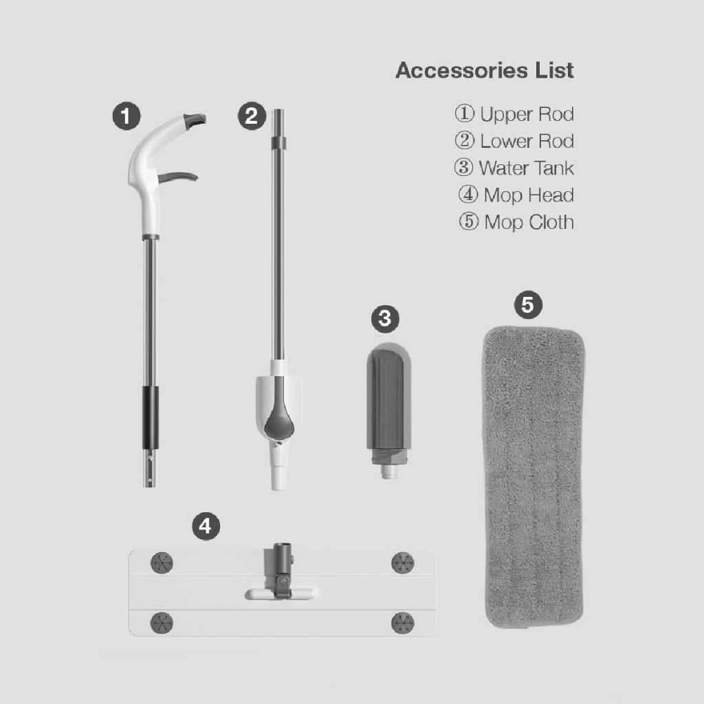 Iuiga Microfiber Spray Mop - Pel Semprot Microfiber Mop Spray Minimalis Untuk Lantai Bersih & Kilap