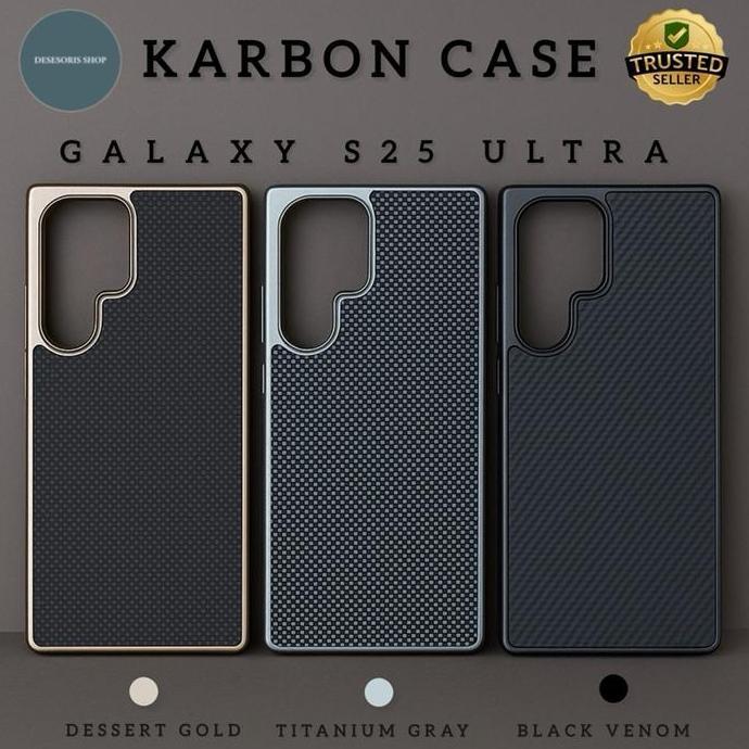 Case for Samsung S25 Ultra Casing Carbon LikGus Silicone
