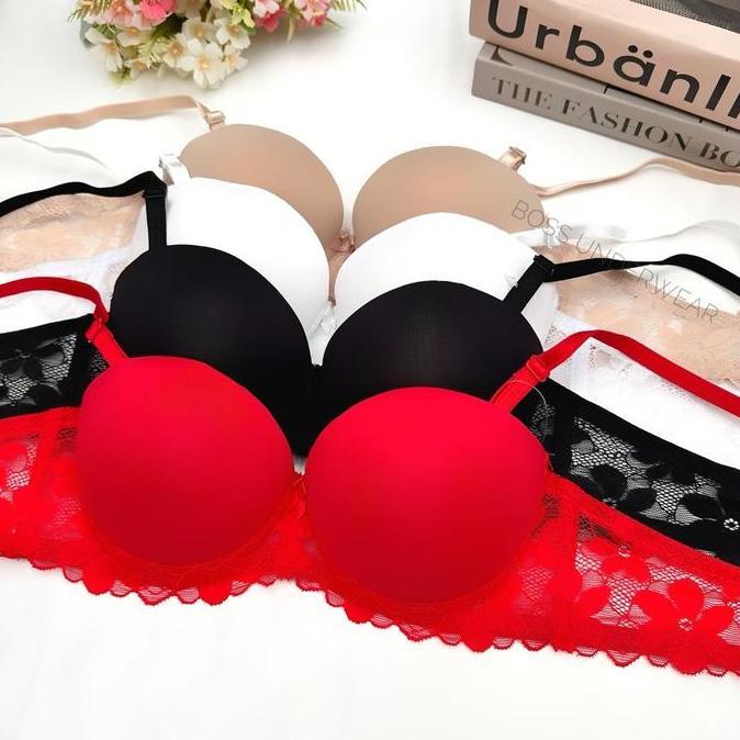 Wokpu- Bh Impor Busa Tebal Kawat | Bra Kawat Busa | Bh Renda | Pushup Bra Murah | Bra Murah Bagus | 
