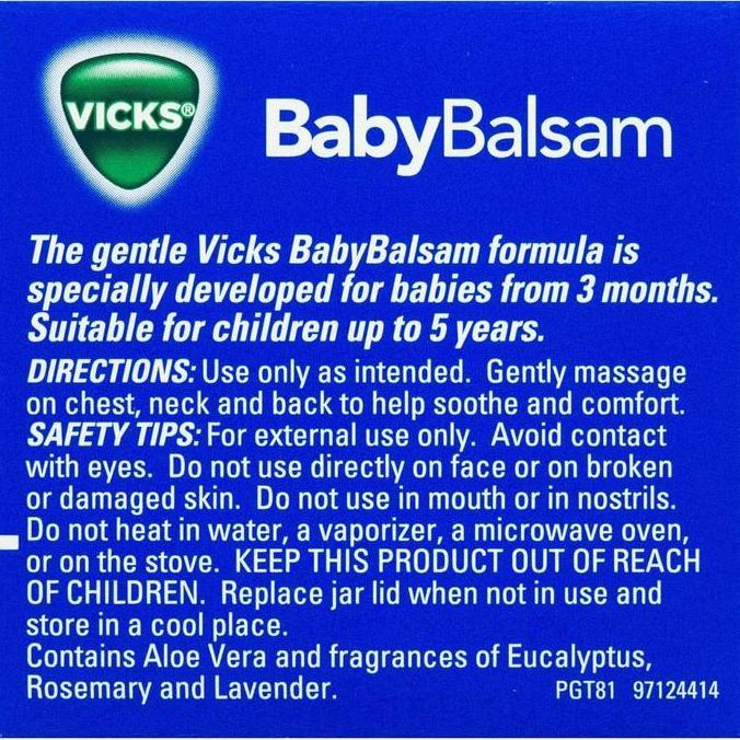 Ready  Vicks Baby Balsam / Vicks Bayi Balsam / Balsem Bayi Vicks / Balsam Bayi Vicks