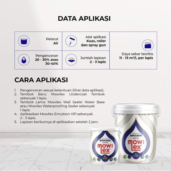 Mowilex Emulsion VIP Neutral Color Cat Tembok 20 Liter