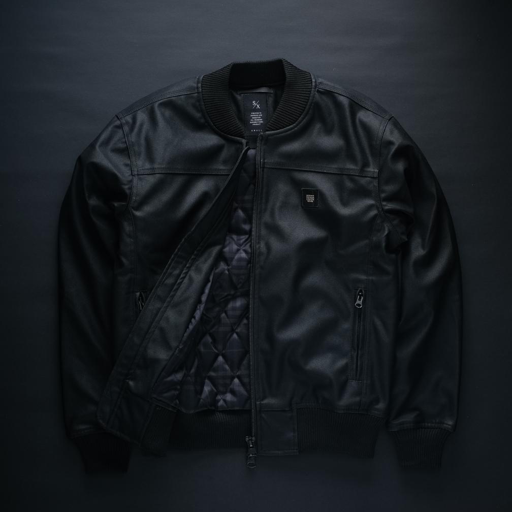 NEW SIXPAX NIGHT BOMBER JACKET BLACK [terbaik][terlaris]