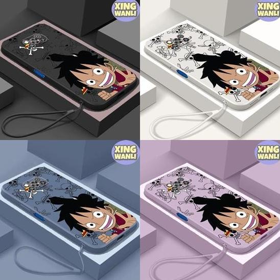Case   untuk Poco X3 / X3 PRO LUFFY One Piece Cartoon Softcase Square Gambar