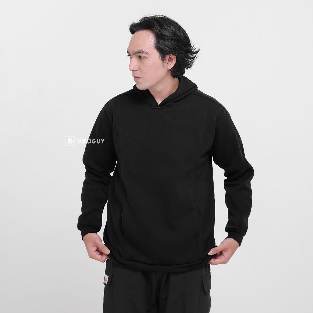 TERMURAH BROGUY Hoodie Pria Wanita Unisex Fleece - Olive