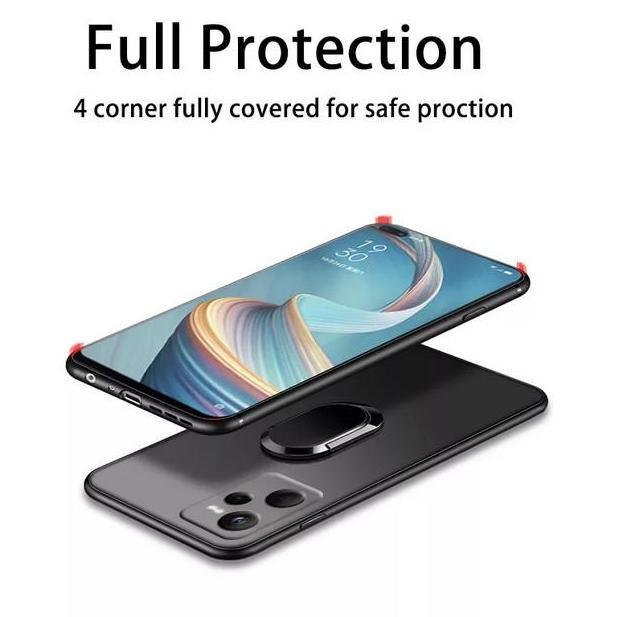 Case   untuk Realme Narzo 50 5G RING Bracket Magnetic Slim Matte Softcase