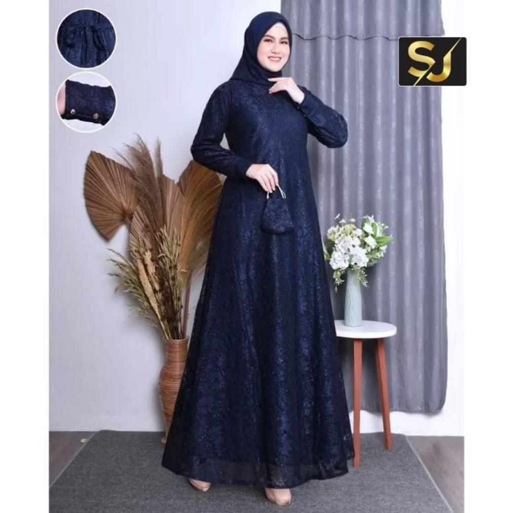 DISKON GAMIS WANITA BROKAT SERAGAMAN MODEL TERBARU SUPER MEWAH/GAMIS WANITA IMPORT PREMIUM VIRAL