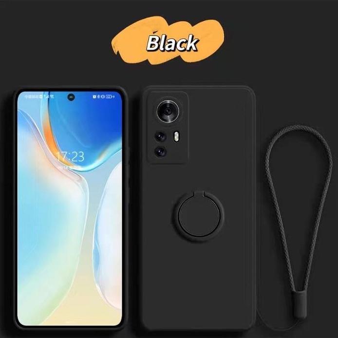 untuk Xiaomi 12 / 12 PRO Case Matte Ring Holder Candy Silikon Lanyard