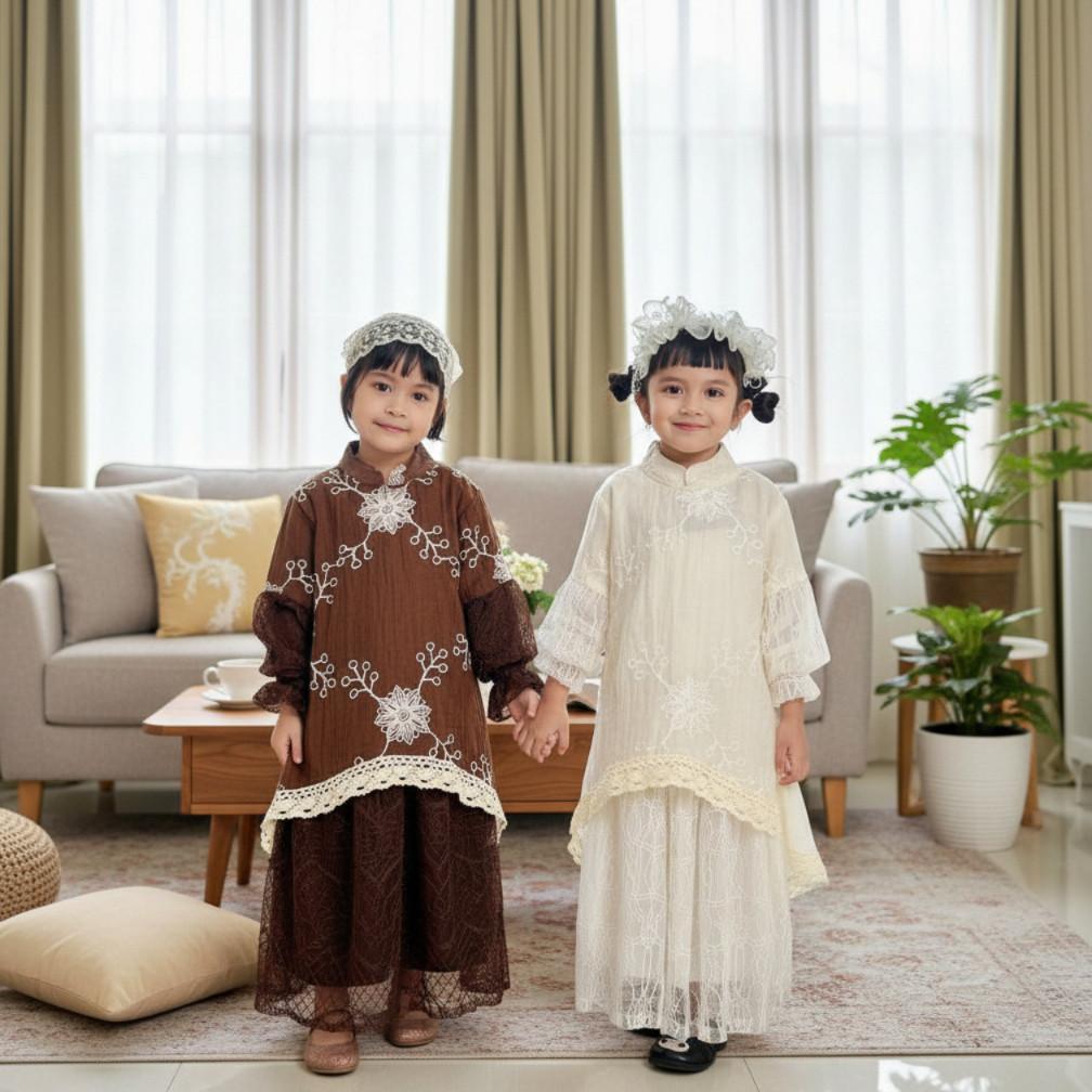 DISKON ISABELLA GAMIS BINI ORANG LONG DRESS MALAYSIA ANAK PEREMPUAN 2026 FREE BELT BAHAN FAIRY CREPE