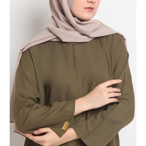 DISKON GAMIS ABAYA POLOS HITAM BAHAN WOLFIS MONALISA