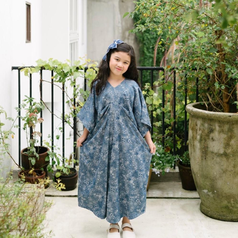 BEST SELLER ANISA KAFTAN - GAMIS LEBARAN ANAK PEREMPUAN RAYON JAQUARD ANAK TANGGUNG - MONAMI