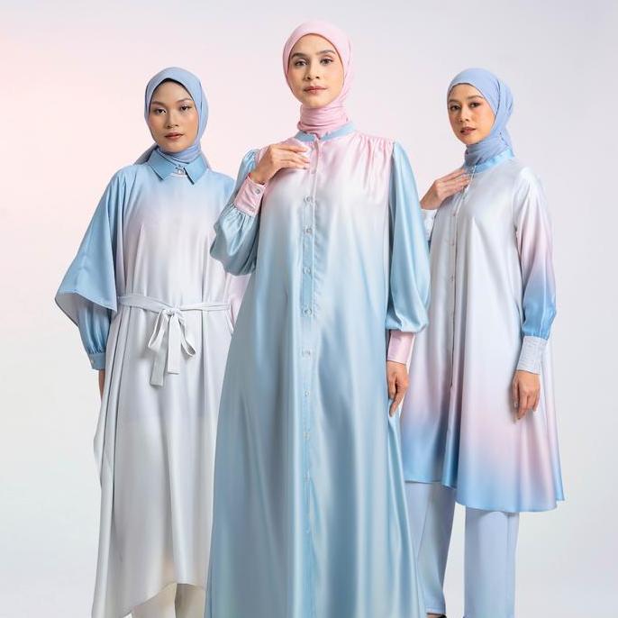 [GRD-B OMBRE SERIES] DAUKY Warehouse Baju Atasan Tunik Dress Keundangan Wanita Muslim (TERBAIK) (TER