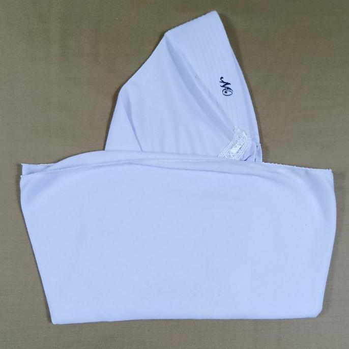 Kerudung Instan Warna Putih Model Serut / Jilbab Sekolah SD Putih Anak Muslim Hitam Hitam (TERBAIK) 