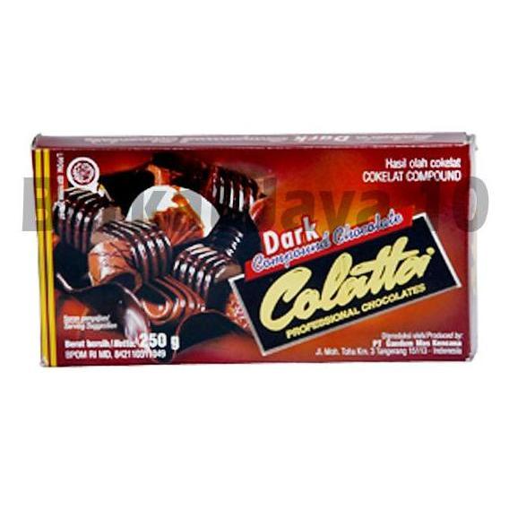 Banan- Colatta Dark 250 Gram Compound Chocolate Coklat Batang Murah Collata