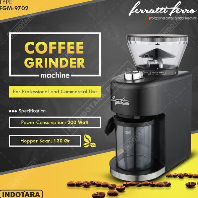 Coffee Grinder Machine Alat Penggiling Kopi Ferratti Ferro FGM9702