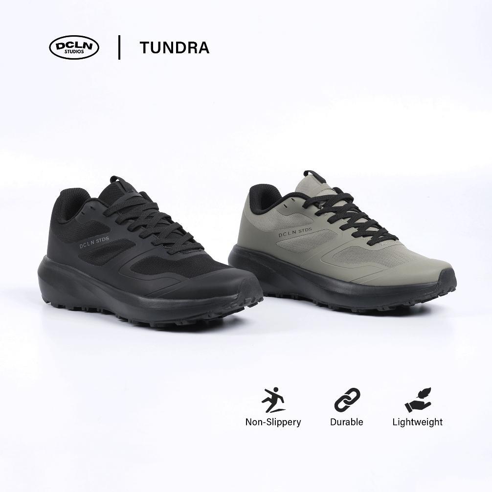 Declan Sepatu Sneaker Outdoor Trail Running Casual Pria TUNDRA Kasual Karet Shoes Sport Hitam terlar