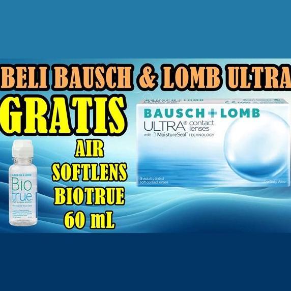 Ayebyt- [Promo Biotrue 60 Ml] Bausch And Lomb Ultra Softlen Bening Bulanan Silicone Hydrogel Monthly