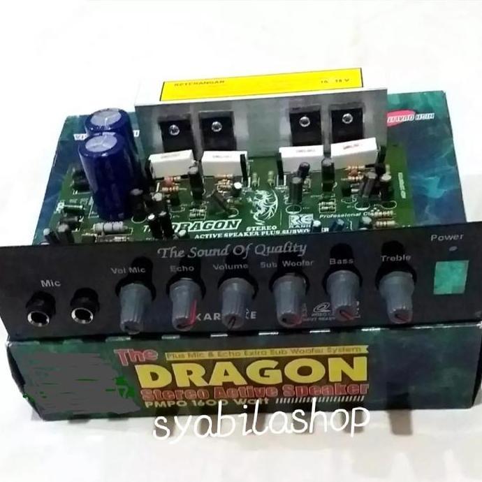 KIT AKTIF SPEAKER THE DRAGON POWER AMPLIFIER STEREO READY
