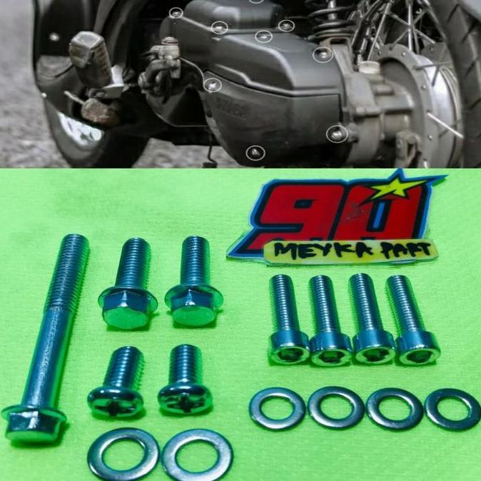 baut cover cvt mio smile sporty cover cvt bagian cover plastik cvt