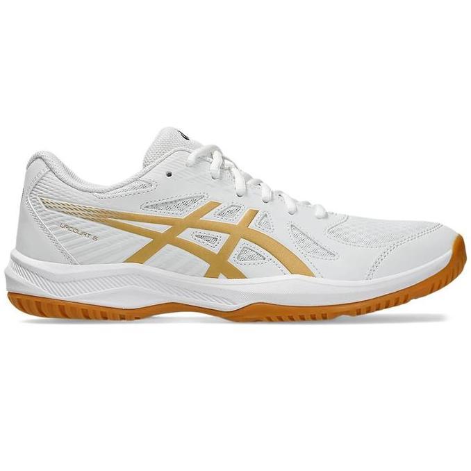 Sedia Sepatu Voli Asics Upcourt 6 White Pure Gold | Original 100%