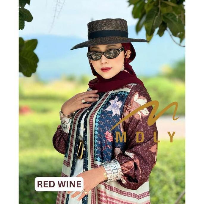 Murah Baju gamis wanita Mirela Monogram Dress by MDLY Non COD