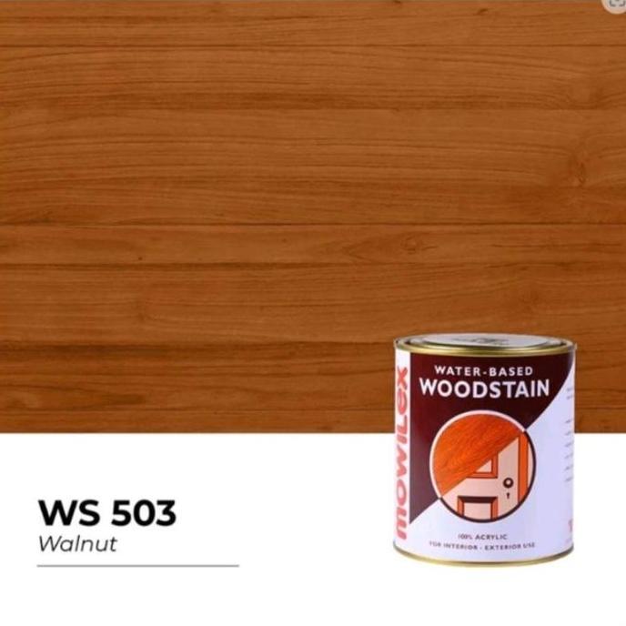 Mowilex Woodstain / politur kayu / pelapis kayu - Pengencer Air 1 LT