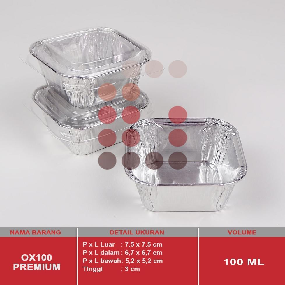 big sale alumunium foil cup ox 100 premium + tutup mika macaroni schotel plapertart
