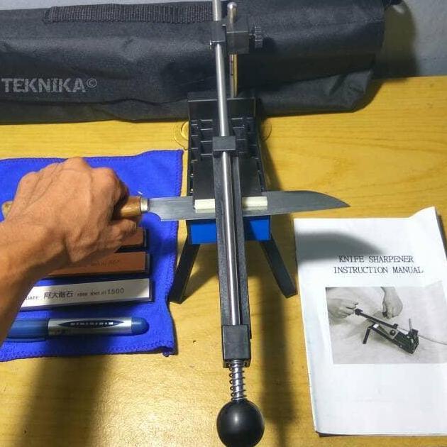 Alat Bantu Mengasah Sudut Asah Stabil + 4 Batu Pengasah