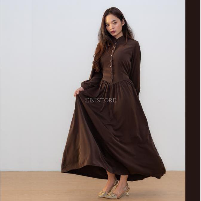 Murah Cikistore - Moana Gamis Long Dress Lebaran 2026 Terbaru Baju Muslim Wanita Abaya Gaun Pesta Ko