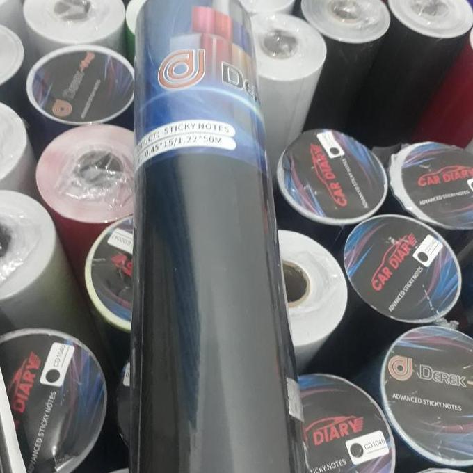 Stiker warna hitam doff per roll isi 15 meter