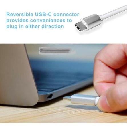 DY18 >> Konektor New Macbook Ke Proyektor Monitor - USB Type C To VGA
