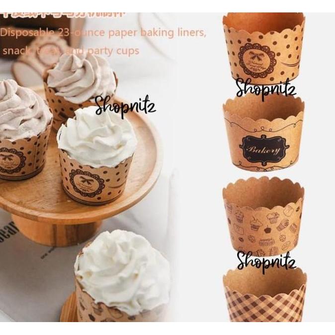 Paper Cup Cupcake Cup Muffin Kertas Cup Cake / Cake Muffin COKELAT