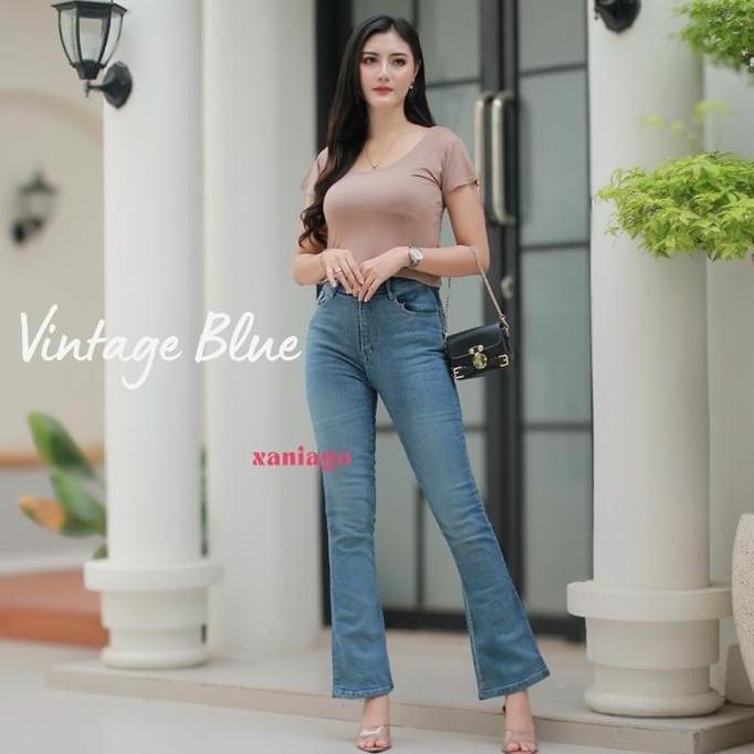Willply Hw Xaniago Cutbray Jeans Wanita Highwaist Denim Stretch Celana Panjang Premium Nyaman Bahan 