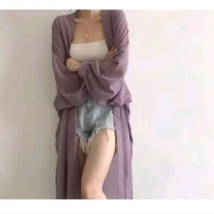 DISKON Mahira Long Outher Lengan Balon/Cardigan Other wanita Dewasa Matt Ceruty Babydoll/Luaran musl