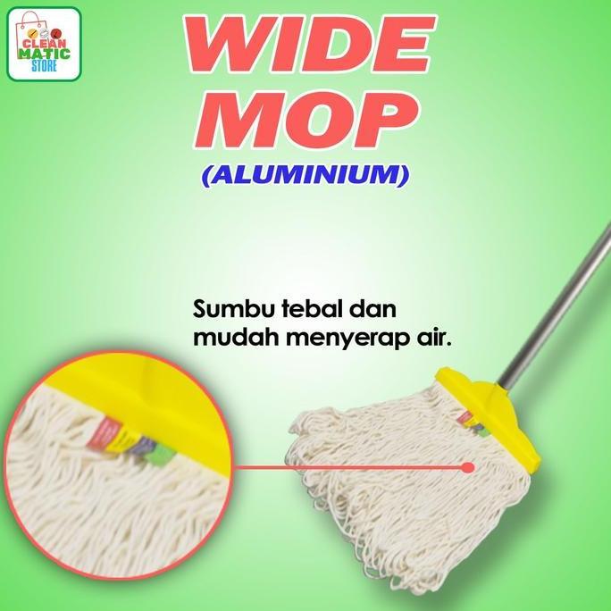 Wide Mop Aluminium ( Alat Pel Lebar Tongkat Aluminium )