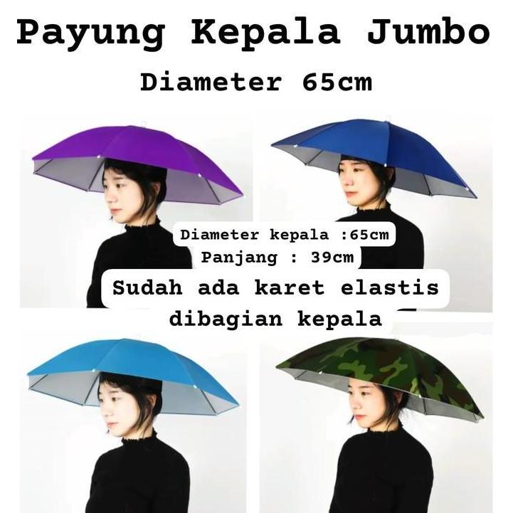 Payung kepala/payung Anti UV/payung serbaguna untuk anak atau dewasa/payung umbrella import/Payung T