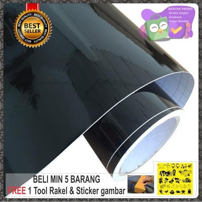 Stiker hitam glossy/metalic / skotlet hitam glossy/metalik