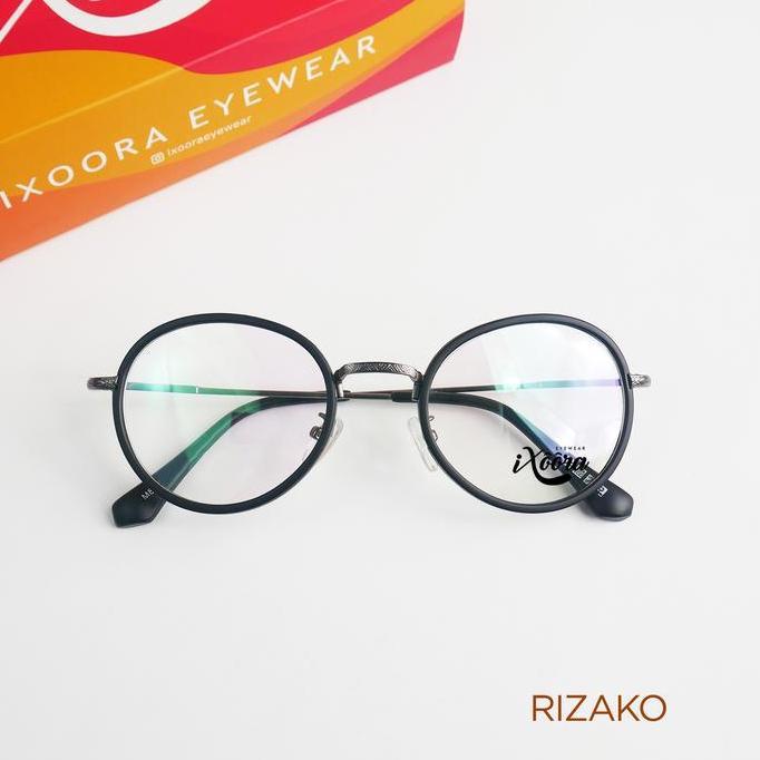 Ixoora Rizako - Frame Kacamata Minus Photocromic Photochromic Anti Radiasi Pria Wanita Blueray Sinar