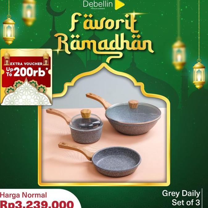 Debellin Premium Cookware Set - Daily Cookware Granite Package