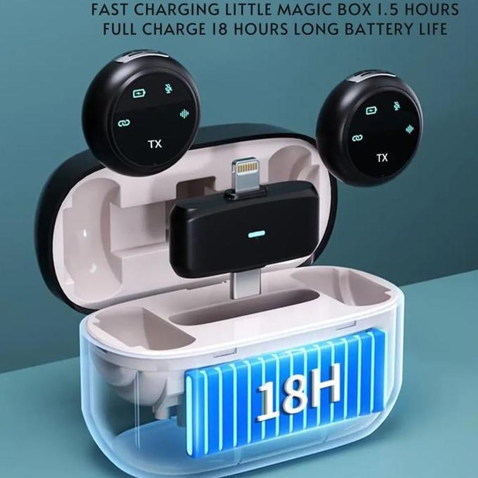 HEPU Mikrofon Nirkabel HP-K31Pro 2 in 1 Clip on USB Tipe-C untuk TikTok YouTube Facebook Live Stream