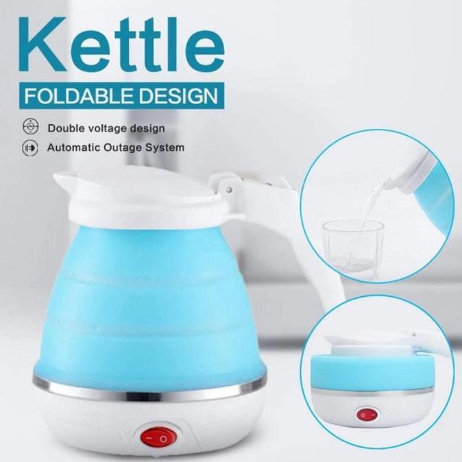 REAM Teko Listrik Lipat Portable 600ml Pemanas Air Foldable Electric Kettle Camping Travel Mini